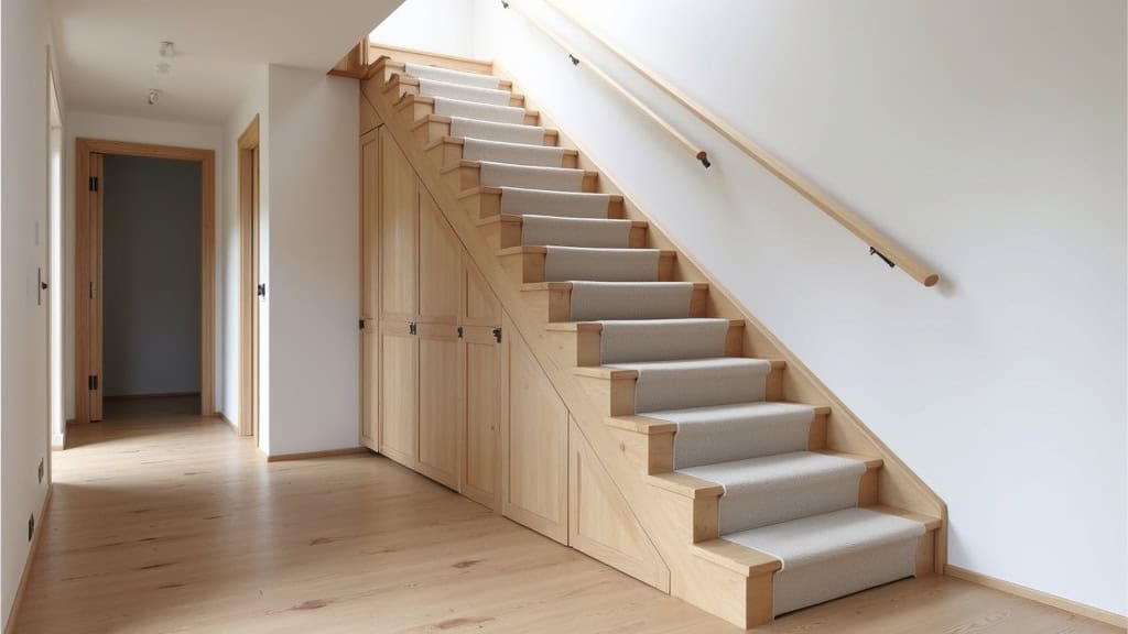 Monte-escalier droit installé dans une maison traditionnelle à Saint-Vincent-Bragny, avec des marches en bois et un siège en tissu clair