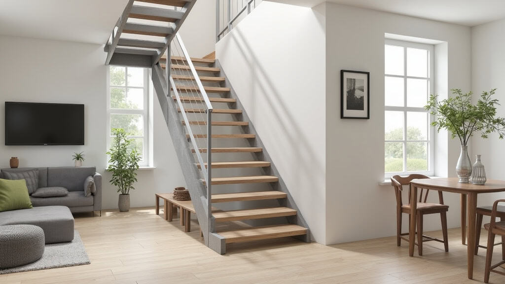 Plateforme monte-escalier pour fauteuil roulant installée dans une maison à Sarliac-sur-l
