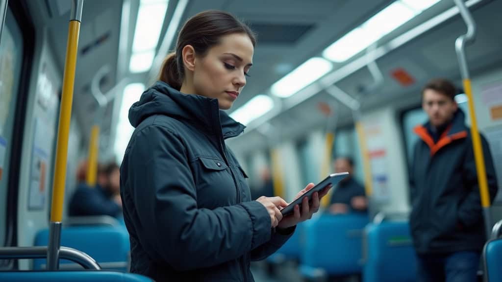 Technicien en train d