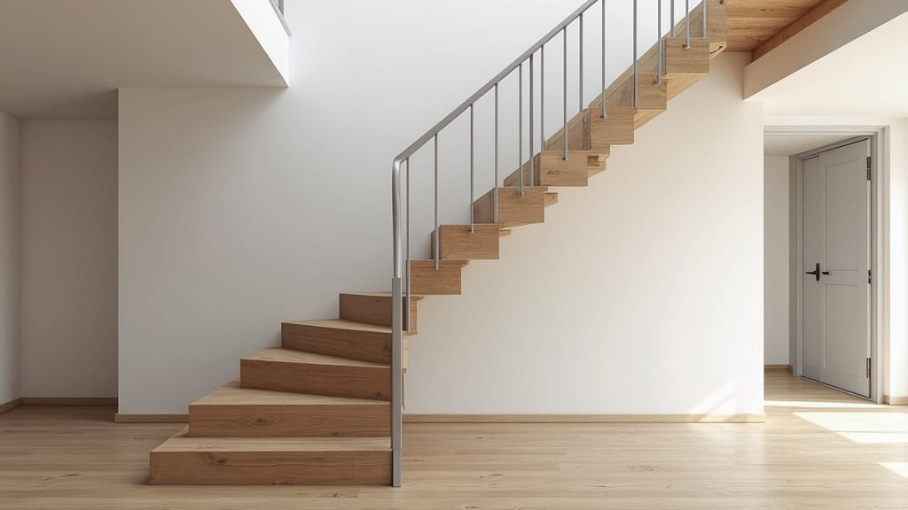 Monte-escalier droit installé dans une maison à Saulny