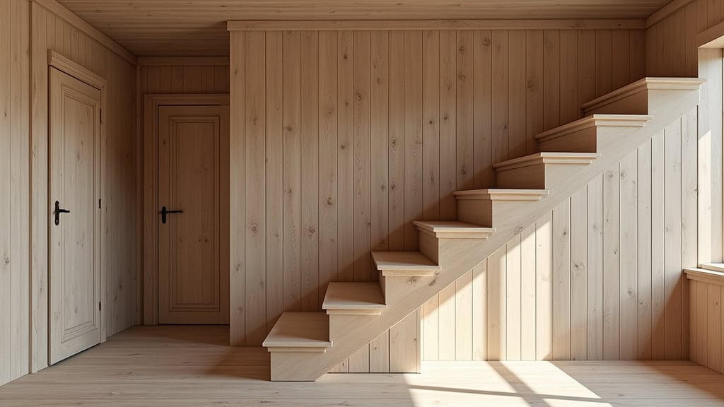 Monte-escalier droit installé sur un escalier en bois dans une maison traditionnelle de Saultain