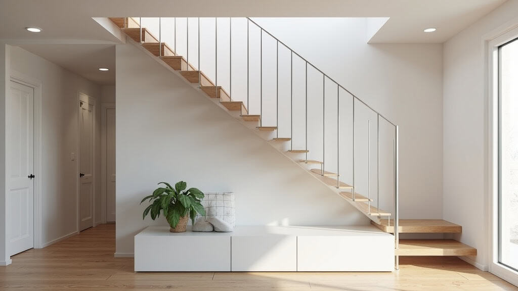 Monte-escalier droit installé dans une maison à Seine-Port