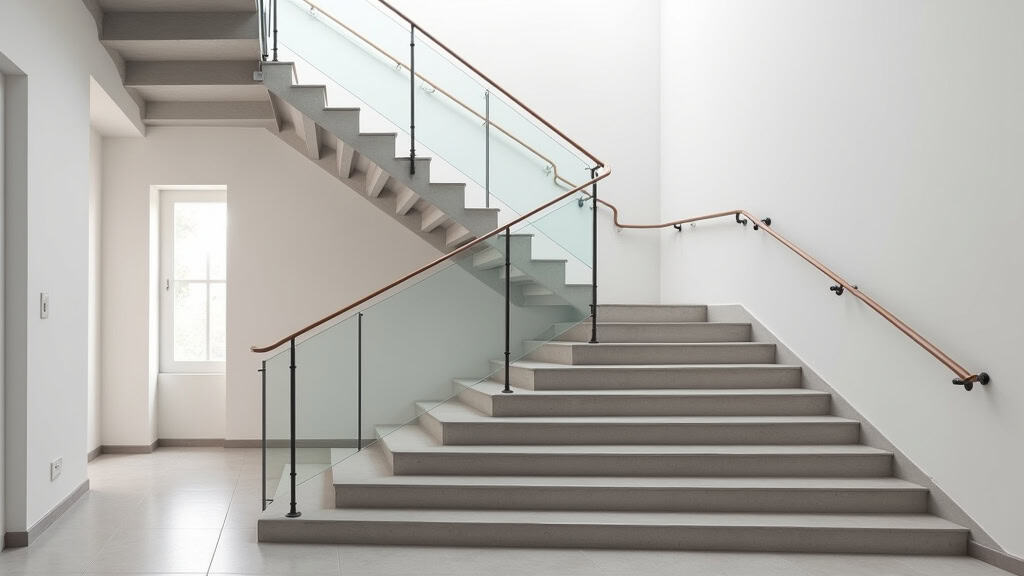 Monte-escalier mal installé avec rail trop court et manque de sécurité