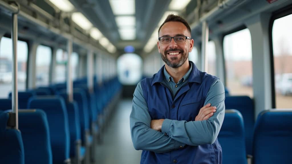 Technicien en train d