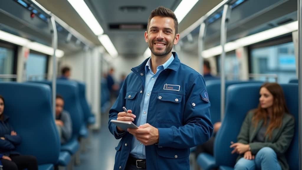 Technicien en train d