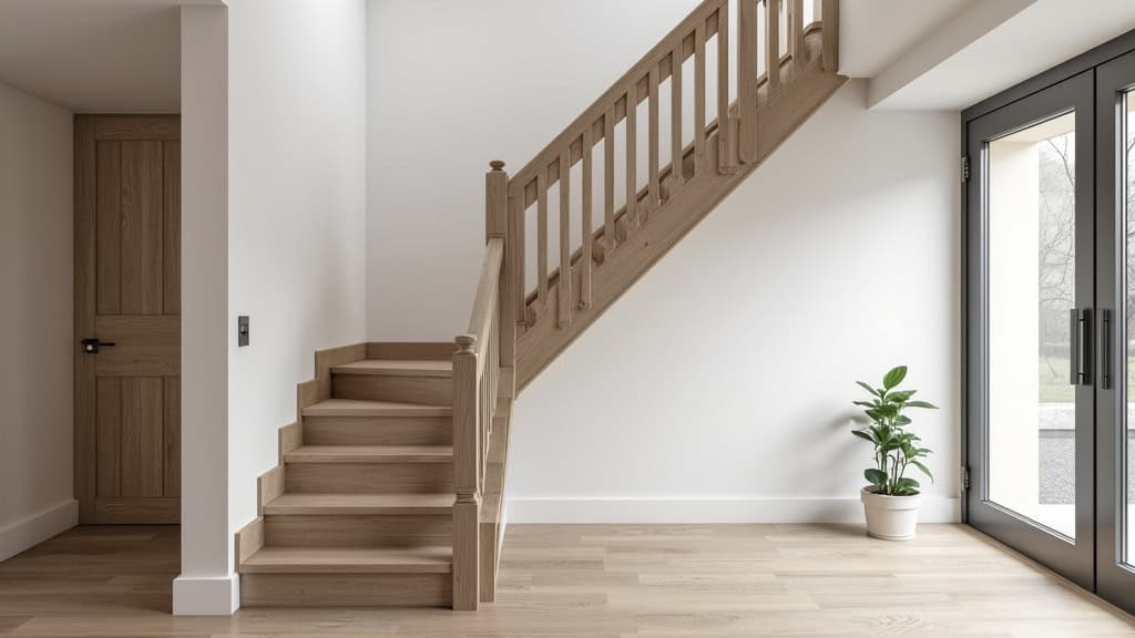 Monte-escalier droit installé dans une maison traditionnelle à Stotzheim