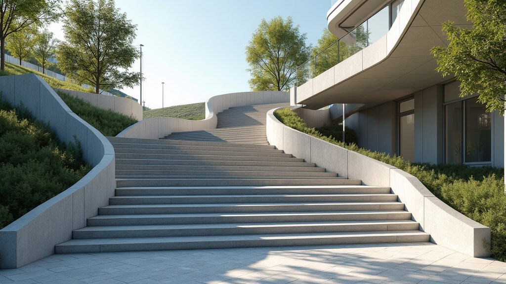 Monte-escalier tournant en cours d