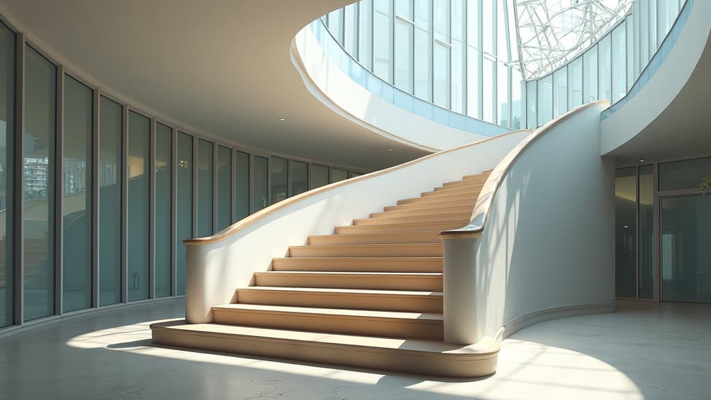 Monte-escalier tournant en cours d