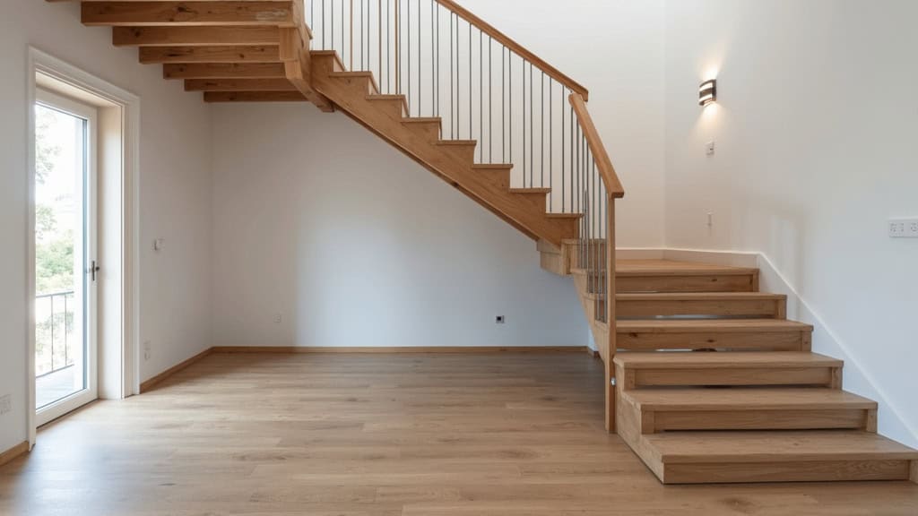 Monte-escalier tournant en cours d’installation sur un escalier en colimaçon à Ancône