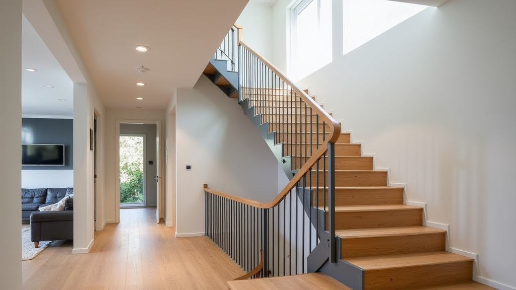 Monte-escalier tournant installé dans un escalier avec virage à Pierrefontaine-les-Varans