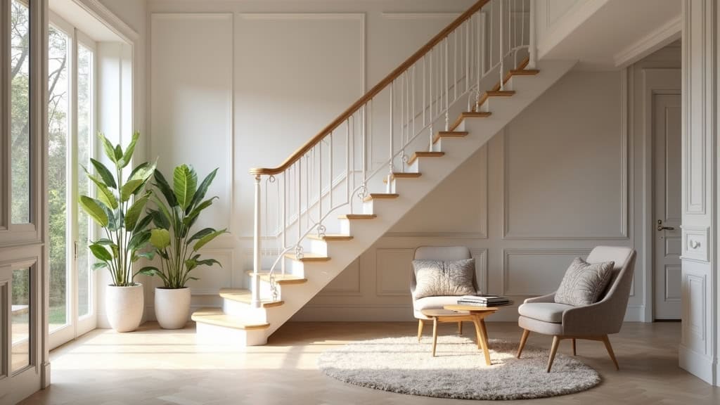 Monte escalier tournant installé dans une maison à Domgermain