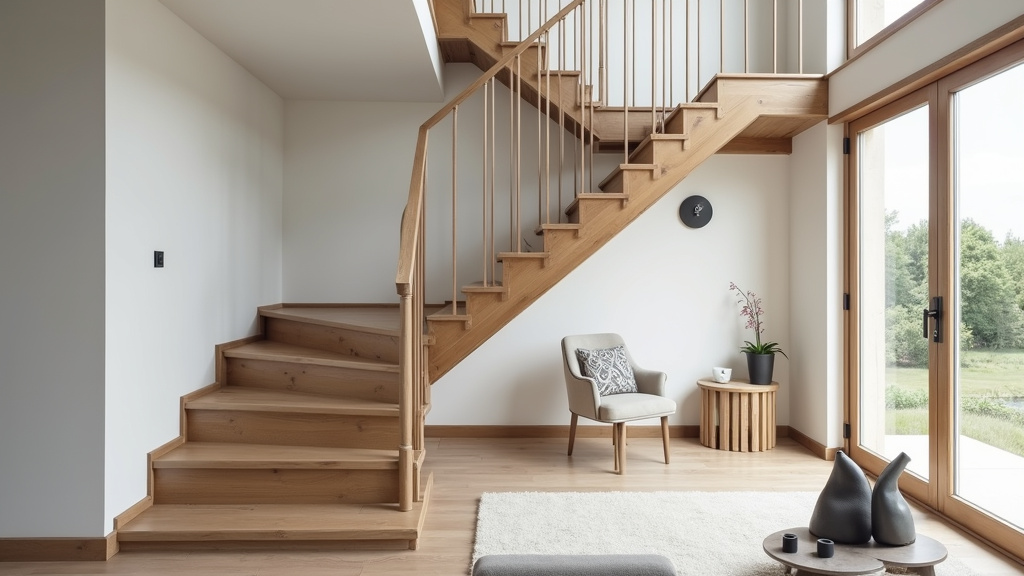 Monte escalier tournant installé dans une maison à Longpré-les-Corps-Saints