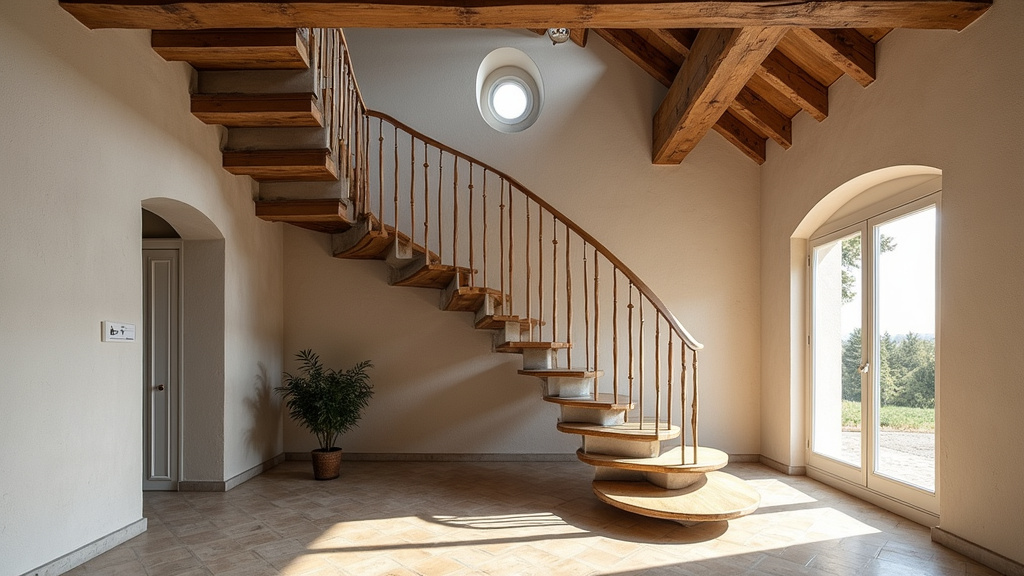 Monte escalier tournant installé dans une maison ancienne à Cabriès