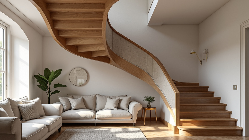 Monte-escalier tournant installé dans une maison ancienne à Teillé