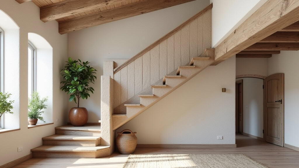 Monte-escalier tournant installé dans une maison traditionnelle à Mauriac