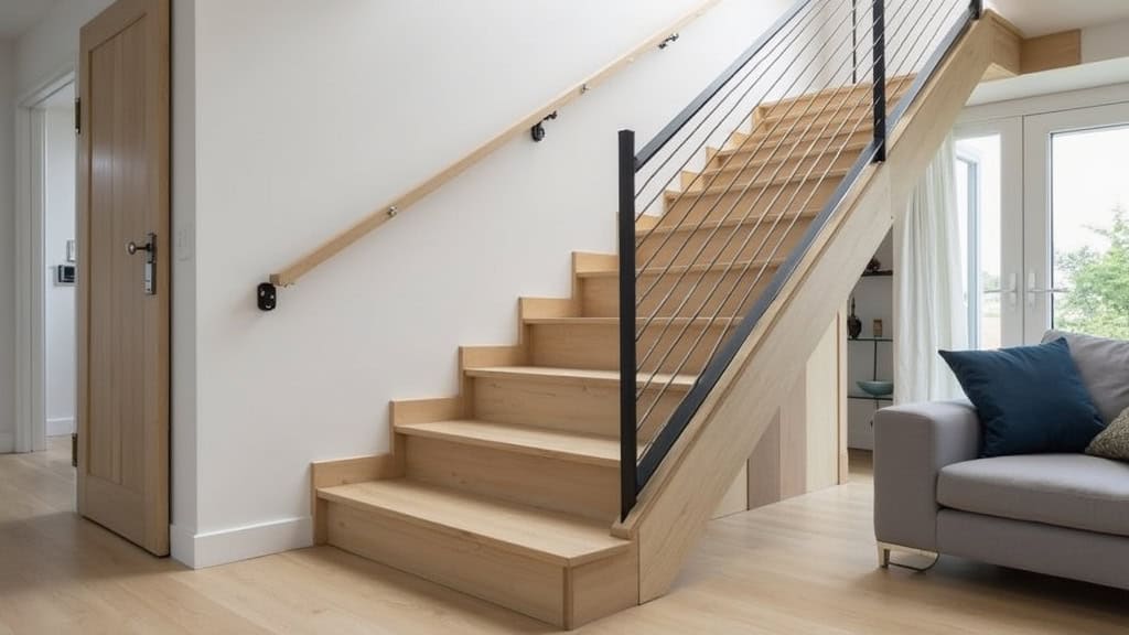 Monte escalier tournant installé sur un escalier avec virage à Bellegarde-Poussieu