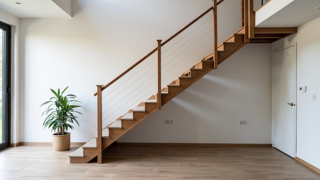 Monte-escalier tournant installé sur un escalier avec virage à Mézin
