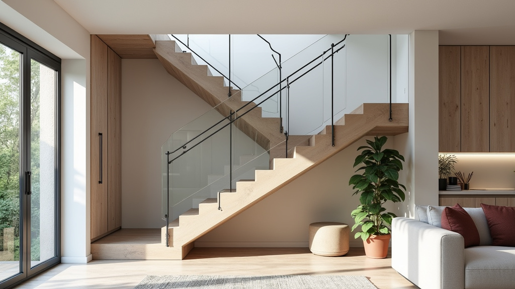 Monte-escalier tournant installé sur un escalier en colimaçon à Haulchin