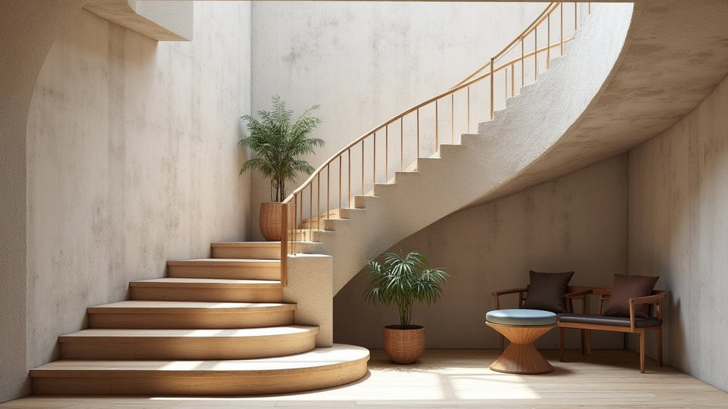 Monte escalier tournant installé sur un escalier en colimaçon à Orée d