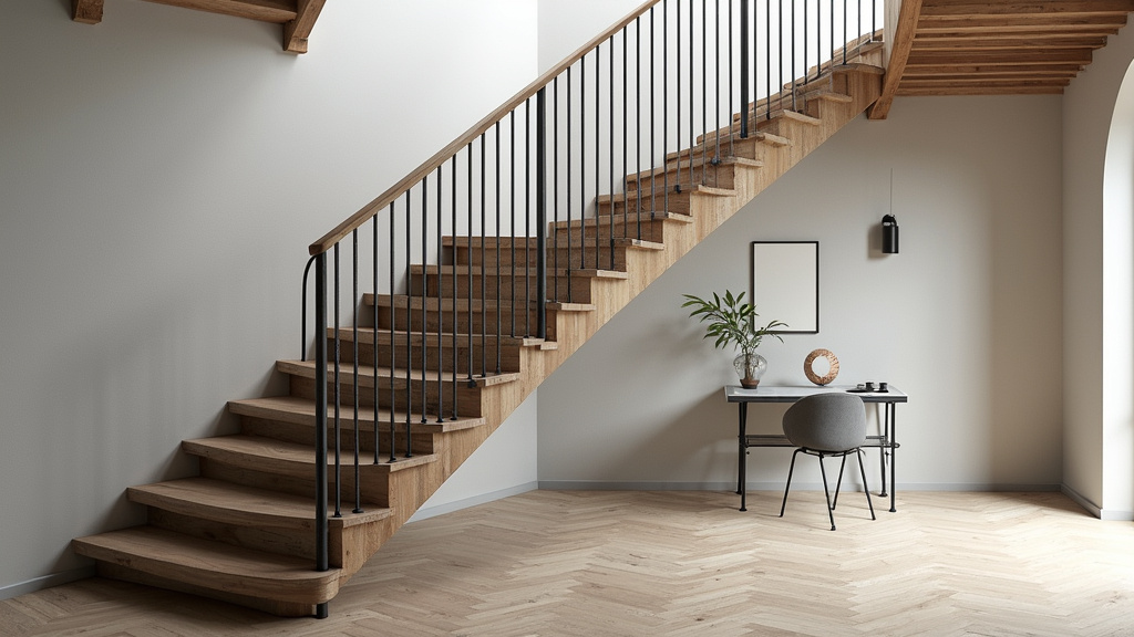 Monte-escalier tournant installé sur un escalier en colimaçon à Parcieux