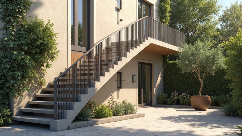Monte-escalier tournant installé sur un escalier en colimaçon à Saint-Aubert