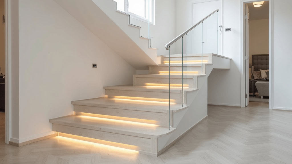 Monte-escalier tournant personnalisé pour escalier avec palier à Guînes