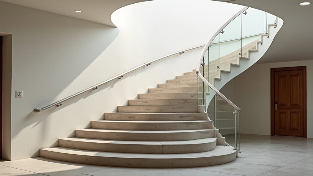 Monte escalier tournant sur un escalier en colimaçon à Plémet