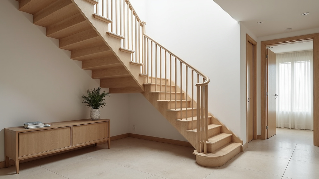 Monte escalier tournant sur un escalier en colimaçon dans une maison à Coutiches