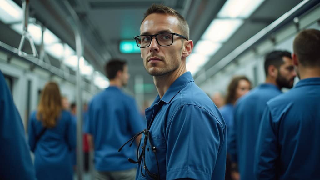 Technicien en train d