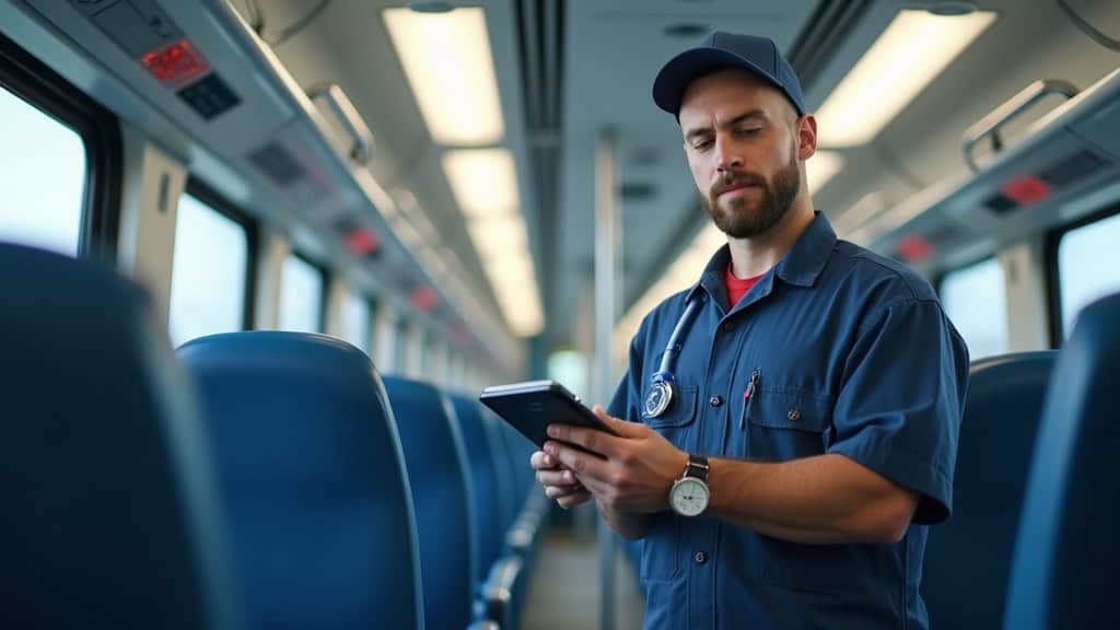 Technicien professionnel en train d