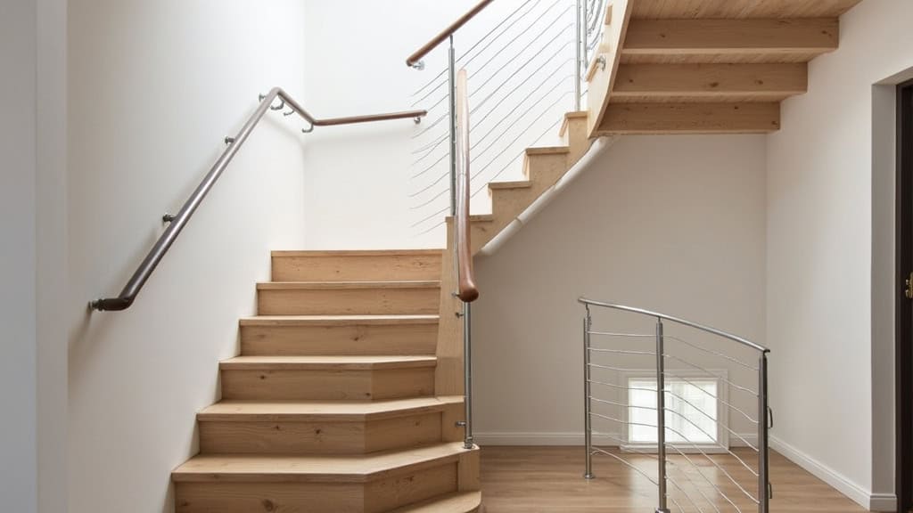 Monte-escalier droit installé sur un escalier en bois à Vidauban, avec siège ergonomique et rail en aluminium