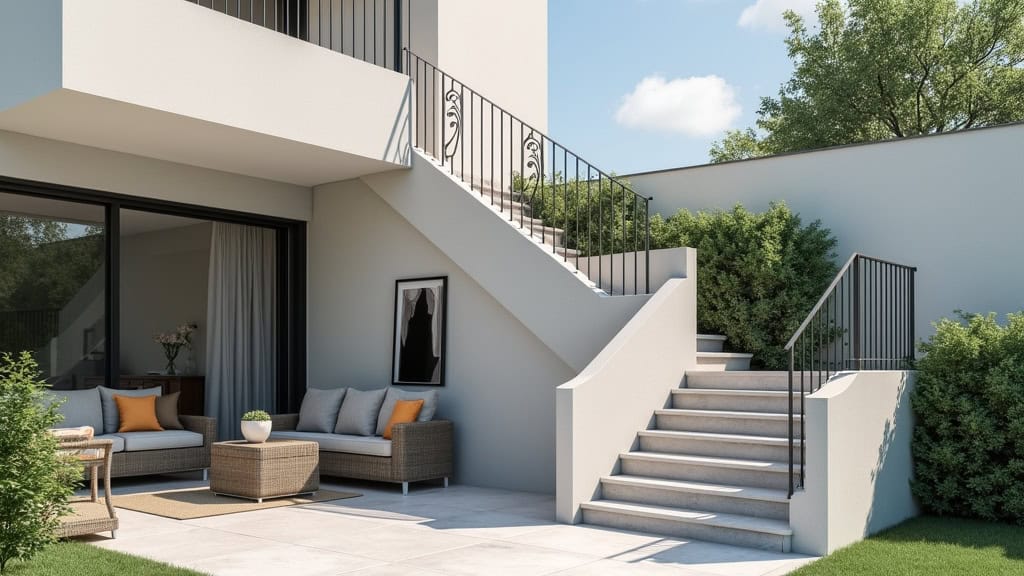 Monte-escalier extérieur installé à l