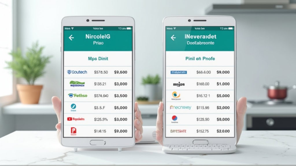 Comparaison visuelle des prix d