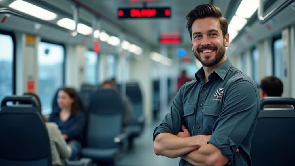 Technicien en train d