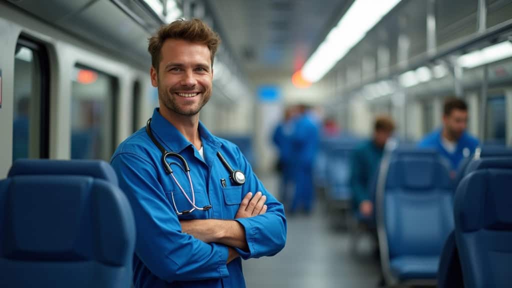 Technicien en train d