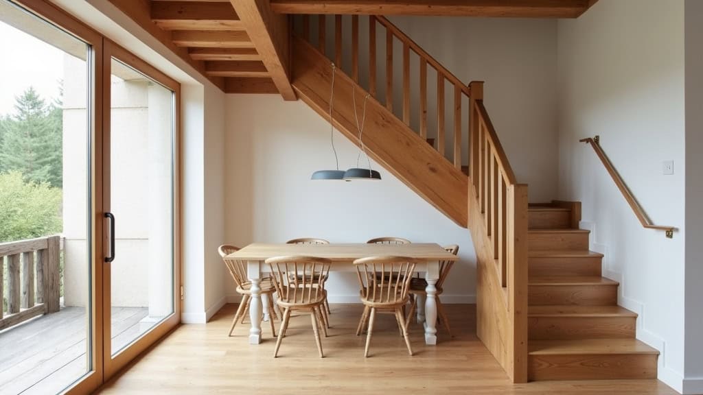 Monte-escalier droit installé sur un escalier en bois dans une maison typique de Vinon-sur-Verdon