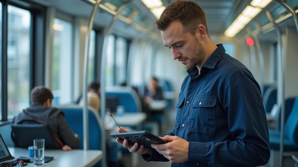 Technicien professionnel en train d