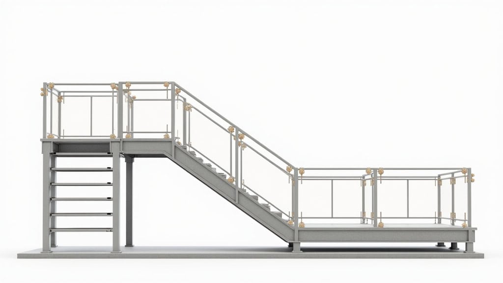 Comparaison visuelle des différents types de monte-escaliers : droit, tournant, extérieur et debout