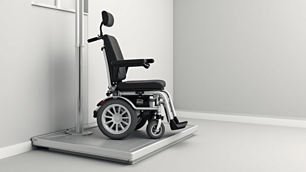 Plateforme élévatrice pour fauteuil roulant installée à l