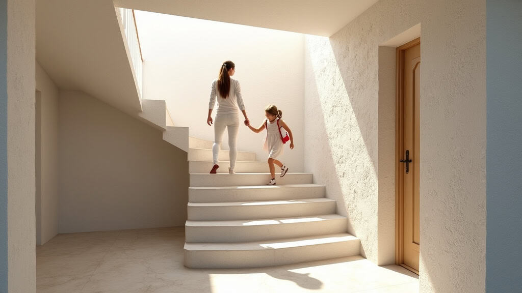 Personne utilisant un monte-escalier dans une maison à Bretteville-du-Grand-Caux