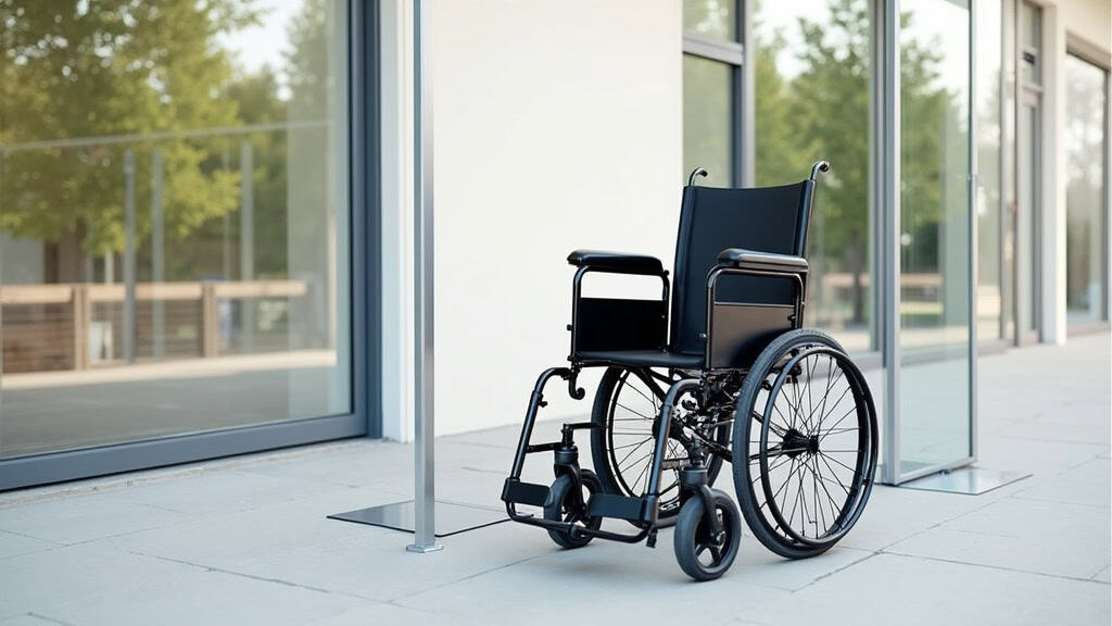 Plateforme élévatrice installée pour un fauteuil roulant à Saint-Bris-le-Vineux