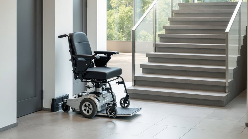 Plateforme élévatrice pour fauteuil roulant installée à Ségoufielle