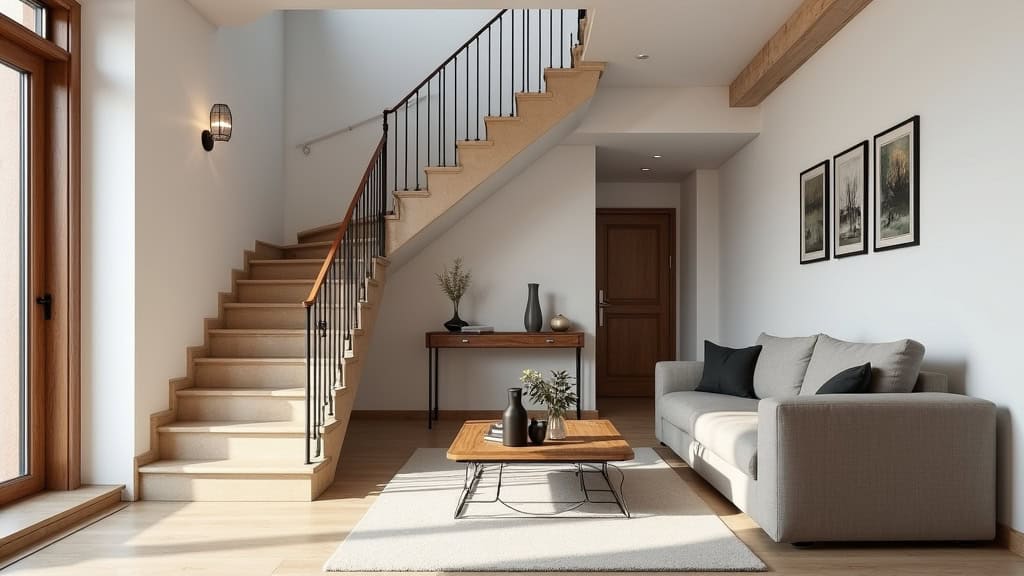 Prise de mesures pour un monte escalier courbe à San-Martino-di-Lota