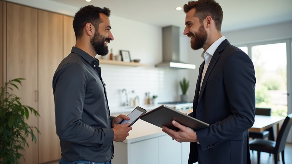 Rencontre entre un installateur et un client à Trans-sur-Erdre pour un devis