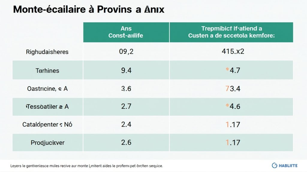 Tableau comparatif des aides financières pour monte-escalier à Provins en 2025