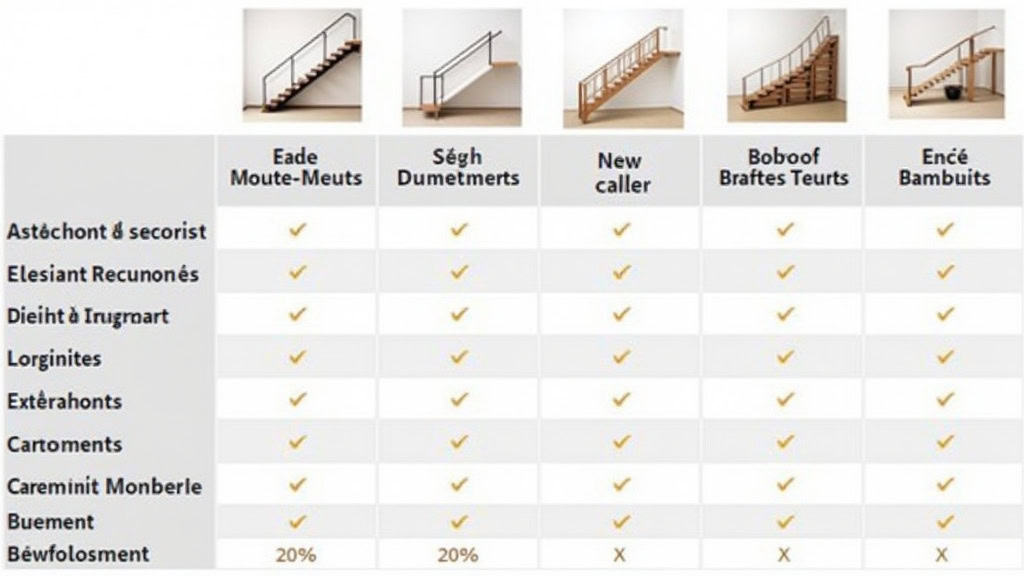 Tableau comparatif des prix moyens des monte-escaliers droits, tournants et extérieurs à Asnières-sur-Oise en 2025