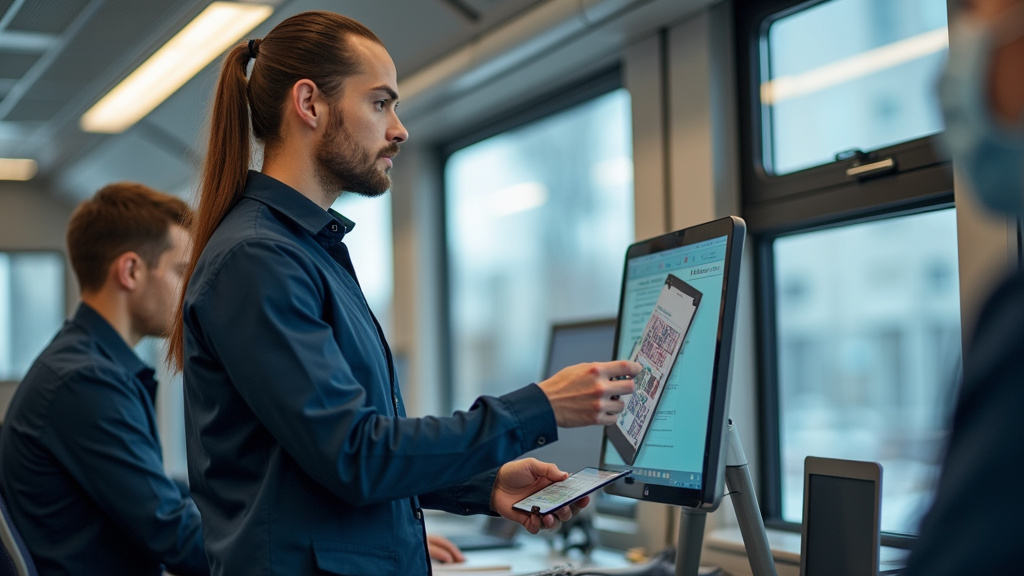 Technicien AEF Mobilité en train d