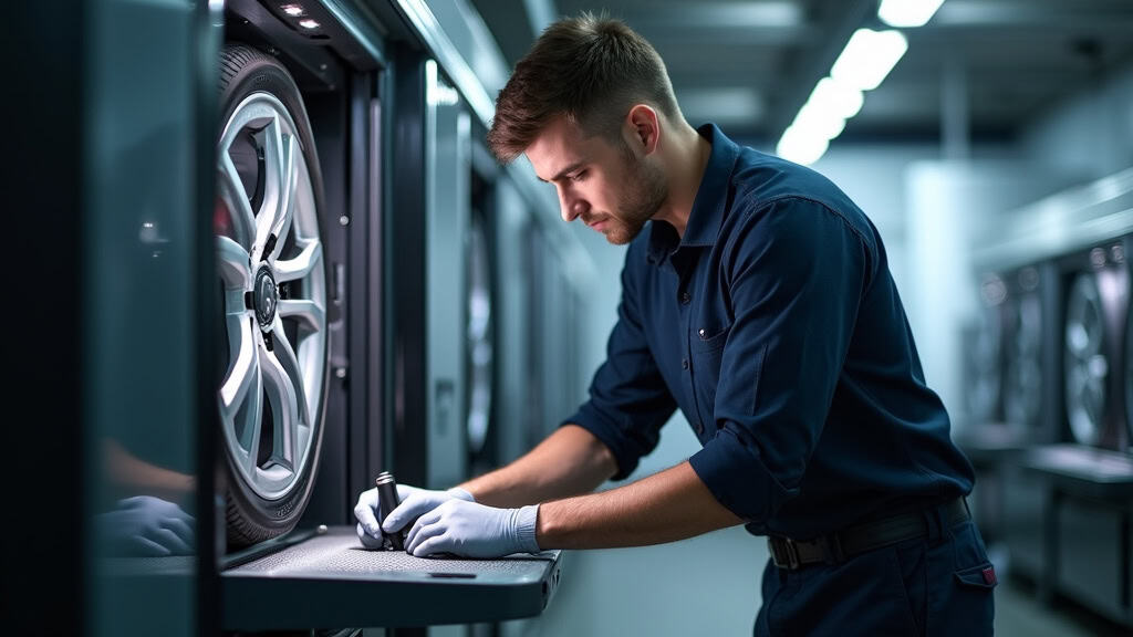 Technicien effectuant la maintenance d