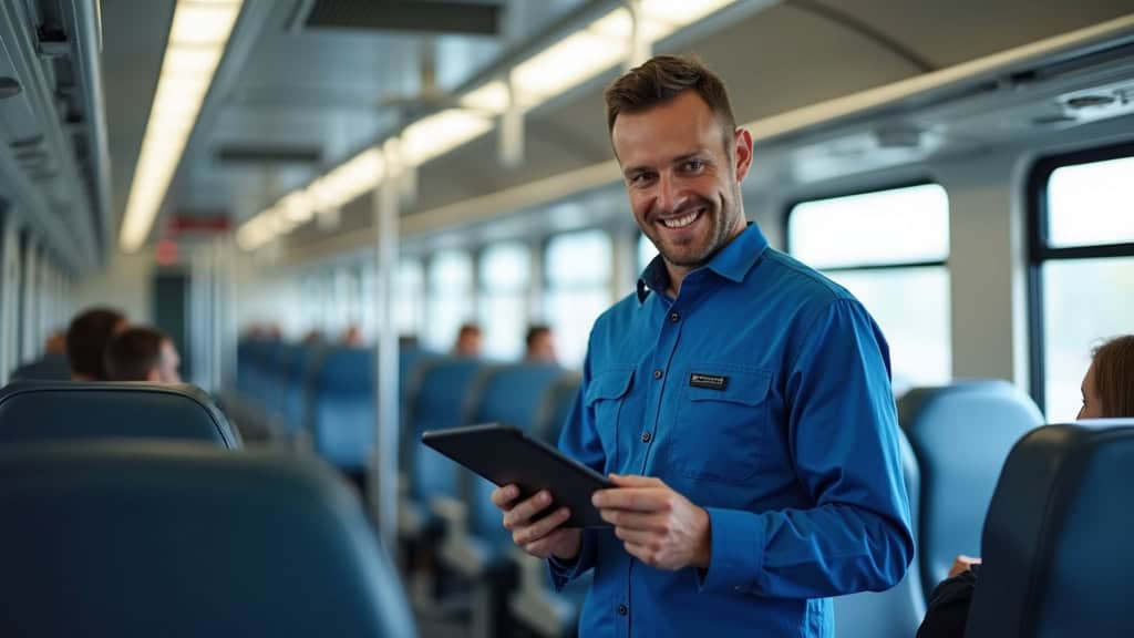 Technicien en train d