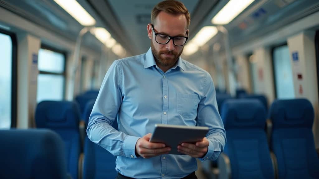 Technicien en train d